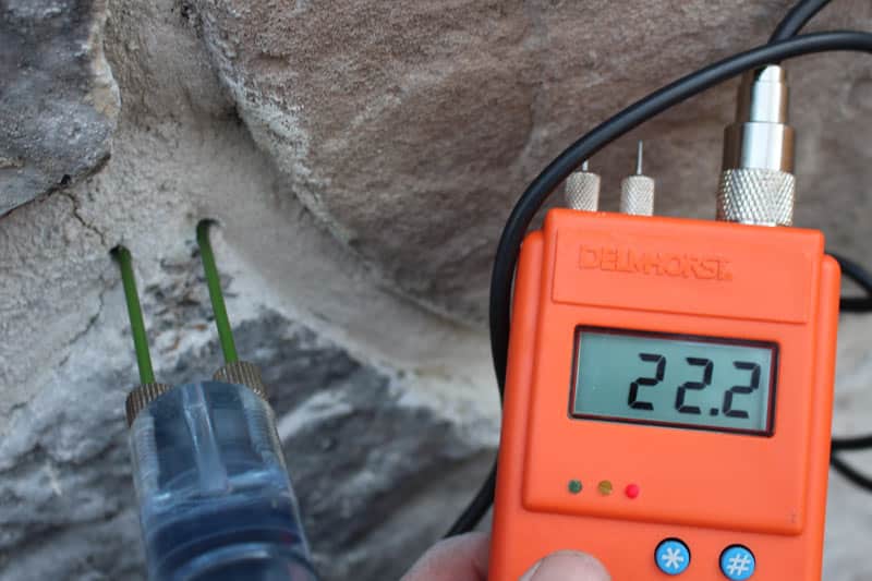 Stucco Inspection Meter Reading