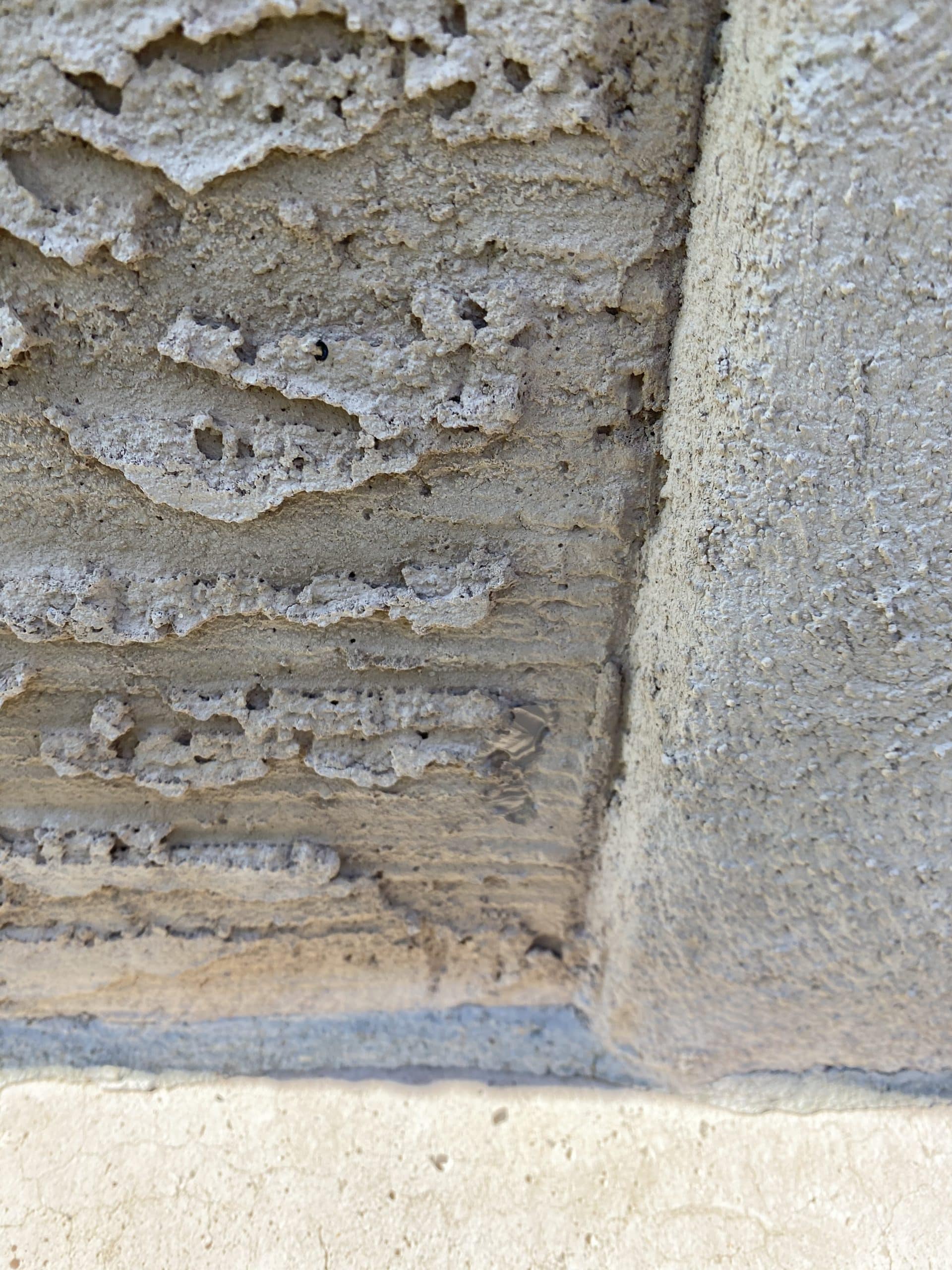 Stucco Inspection Test Holes after Sealant Installed
