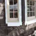 Window sill pan flashing during stucco remediation