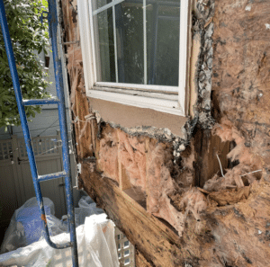 Stucco Removed for Remediation