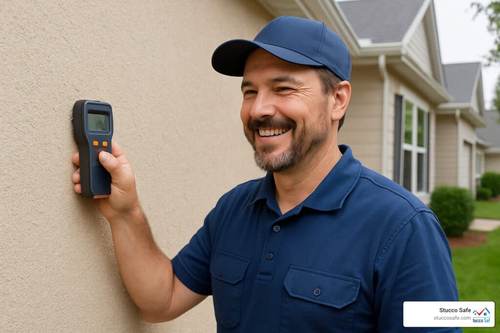 non-invasive stucco inspection