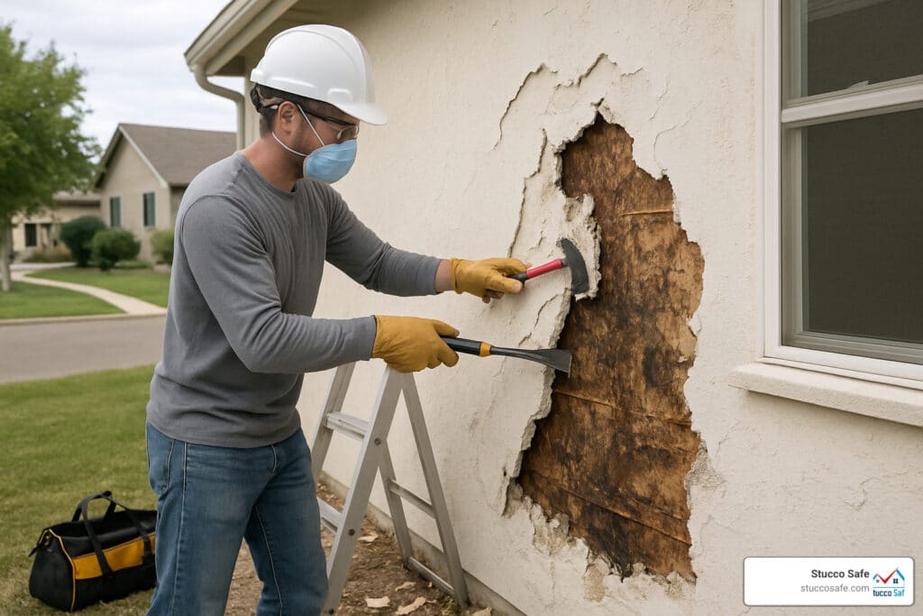 stucco moisture remediation