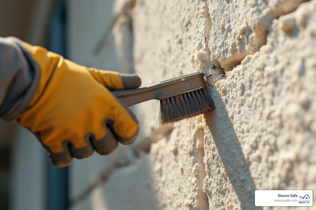 repair small cracks in stucco