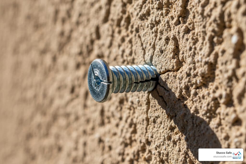 anchor screw into stucco