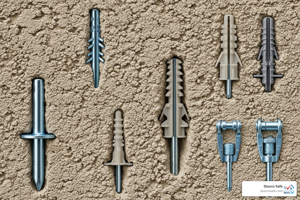 what anchors to use for stucco
