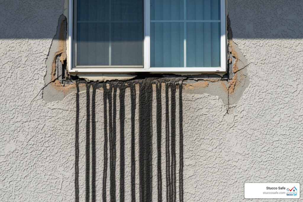 stucco window leaks