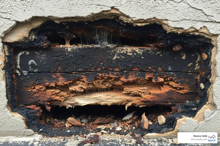 stucco wood rot